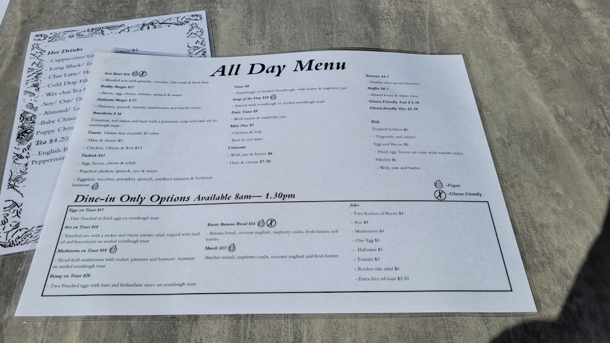 The Sorrento Social Cafe Photo Menu 3