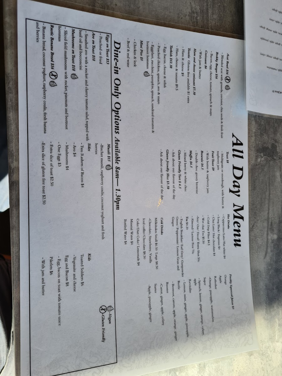The Sorrento Social Cafe Photo Menu 6