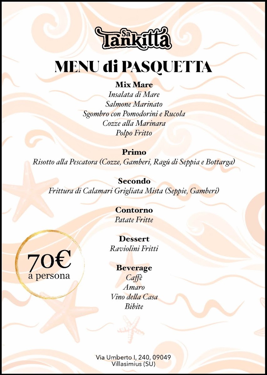 Ristorante Sa Tankitta Photo Menu 1
