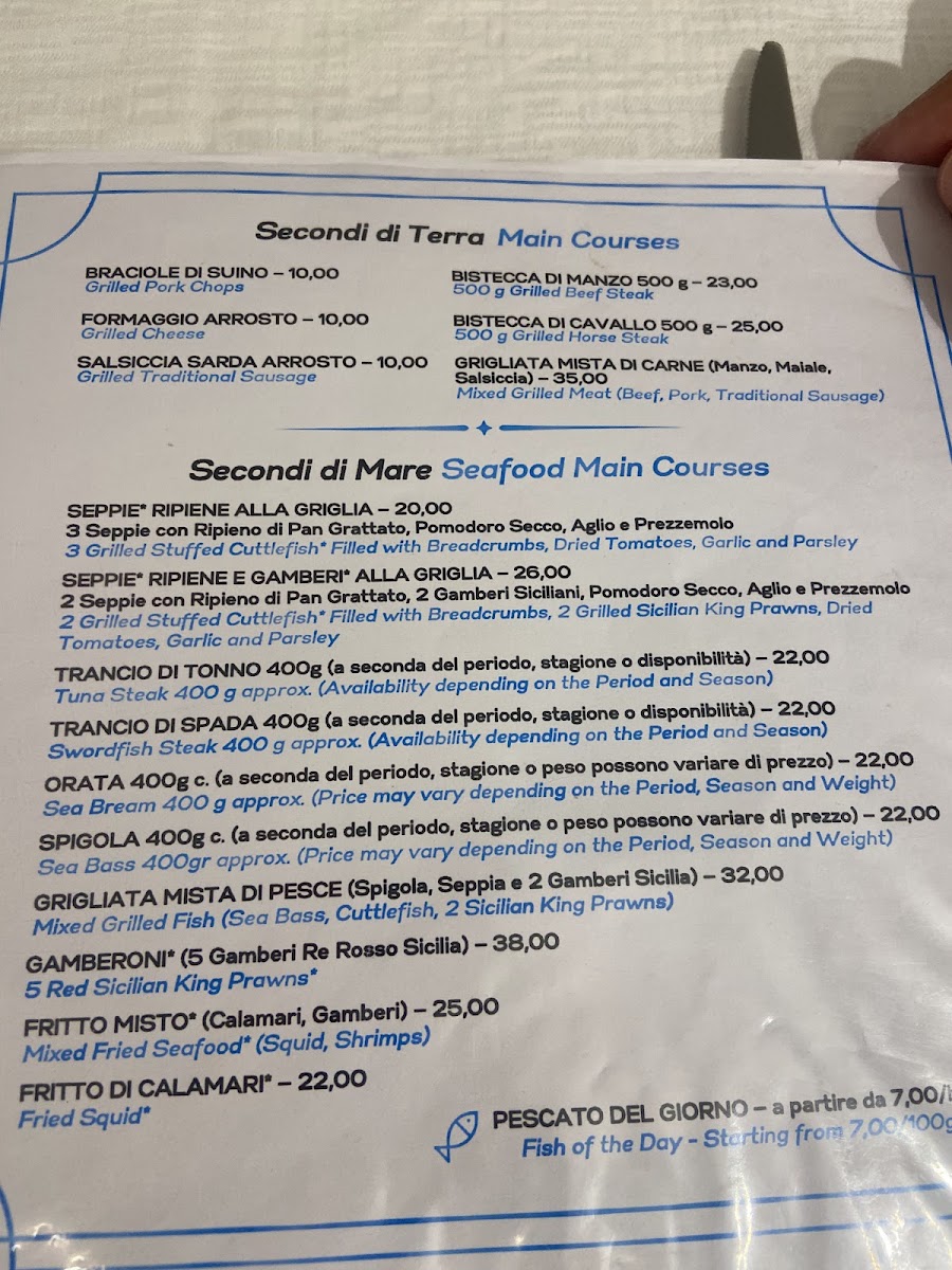 Ristorante Sa Tankitta Photo Menu 10
