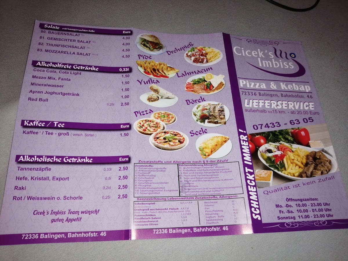 Ciceks Imbiss Photo Menu 1