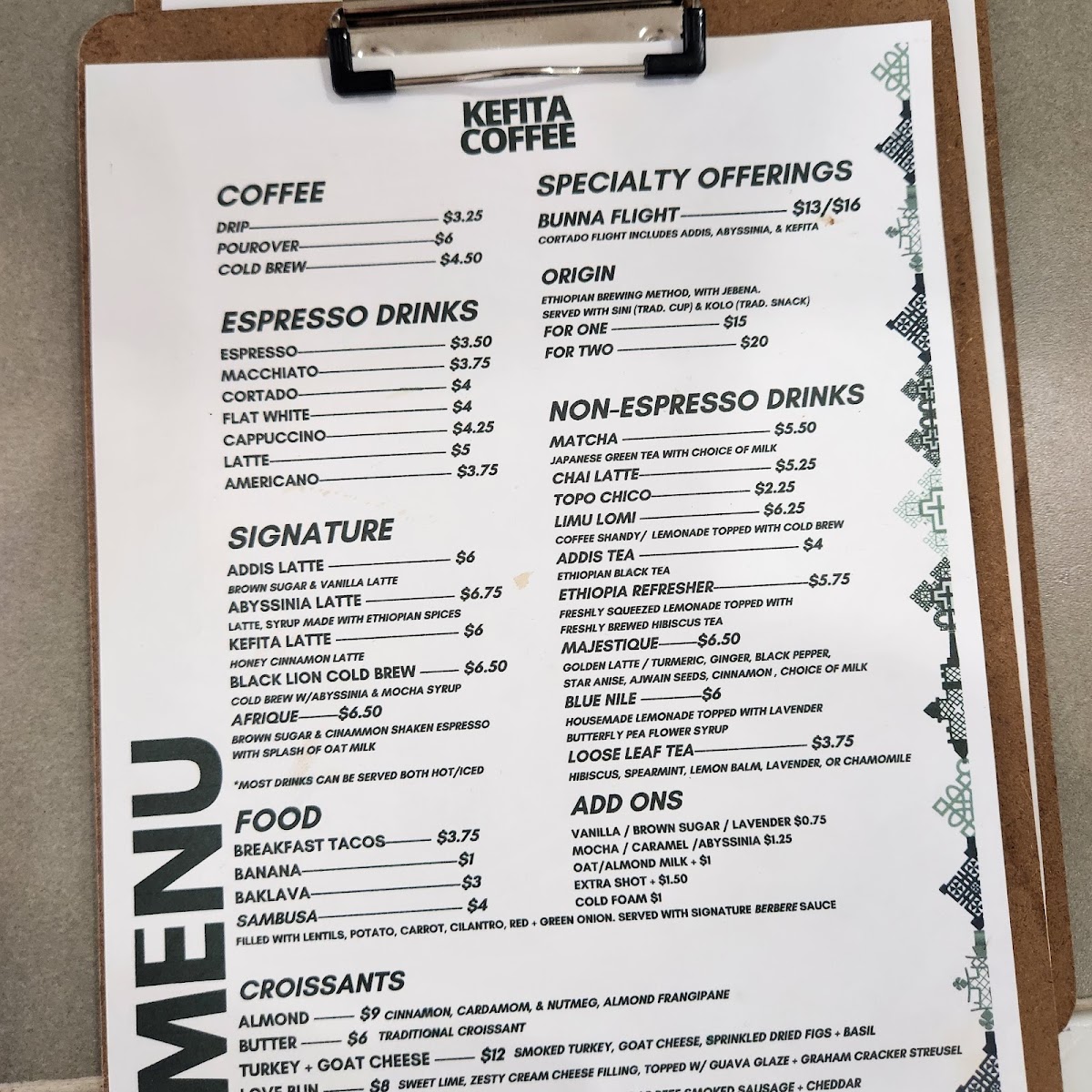 Kefita Coffee Photo Menu 7