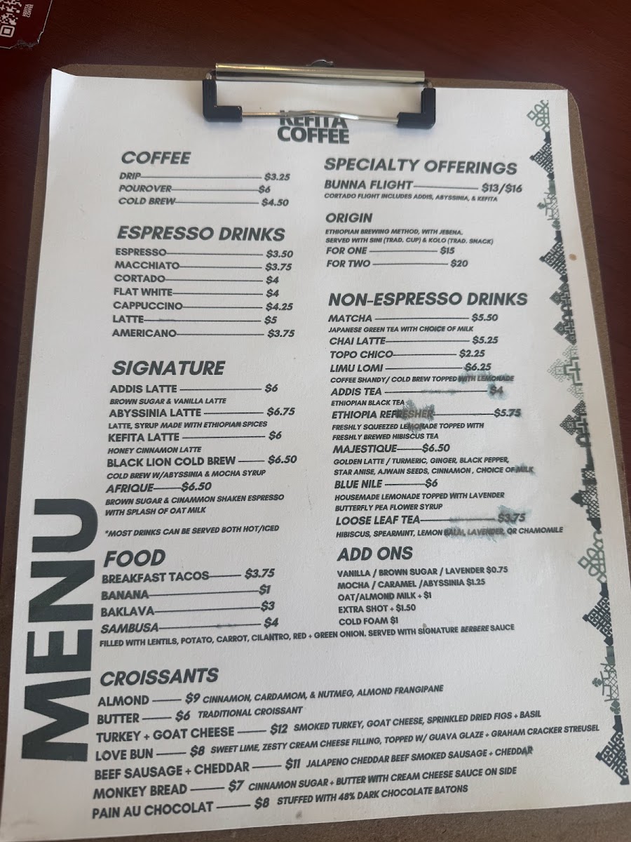 Kefita Coffee Photo Menu 9