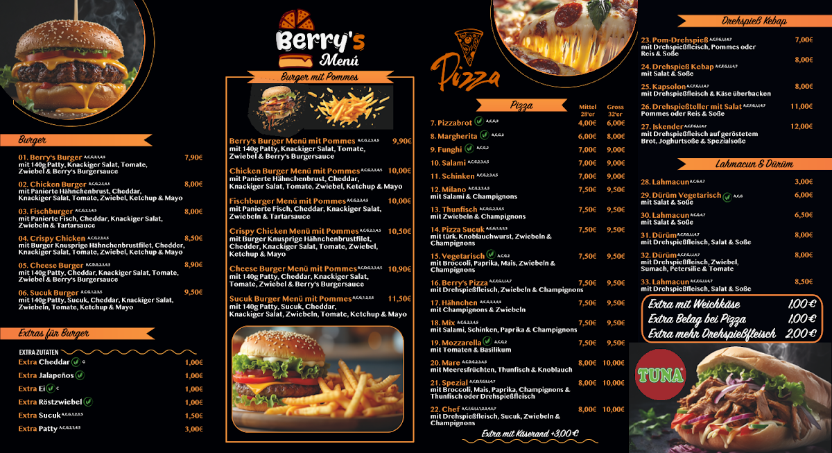 Berry's Burger, Pizza & Kebap Photo Menu 1