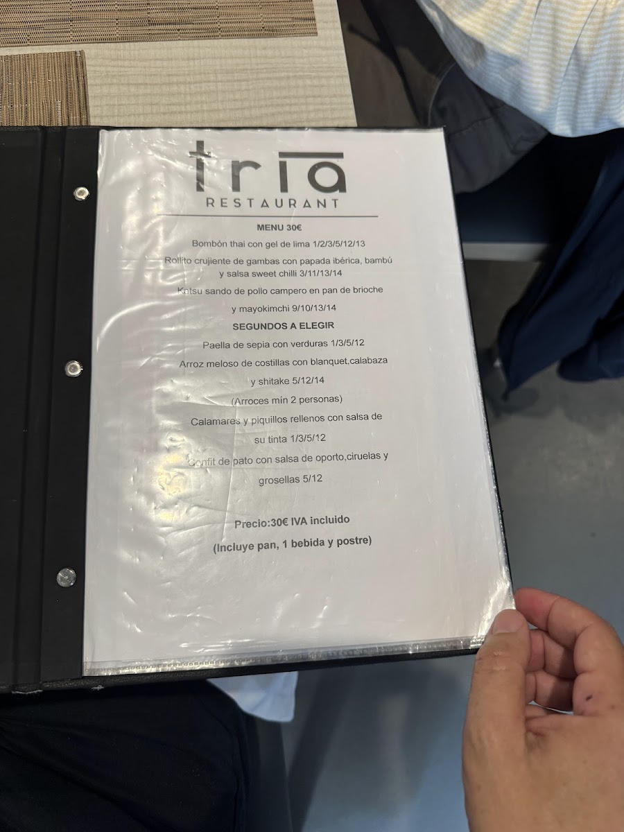 Tria Restaurant Photo Menu 2