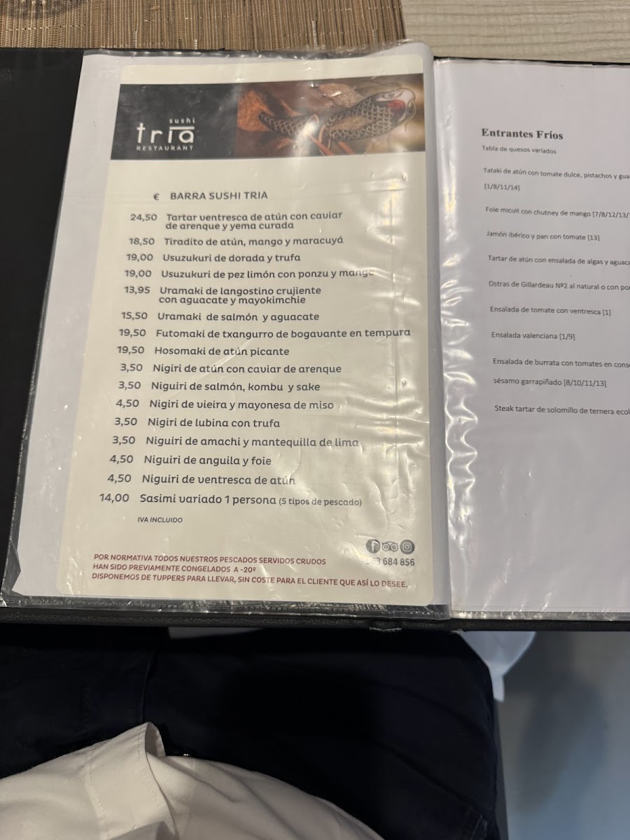 Tria Restaurant Photo Menu 5