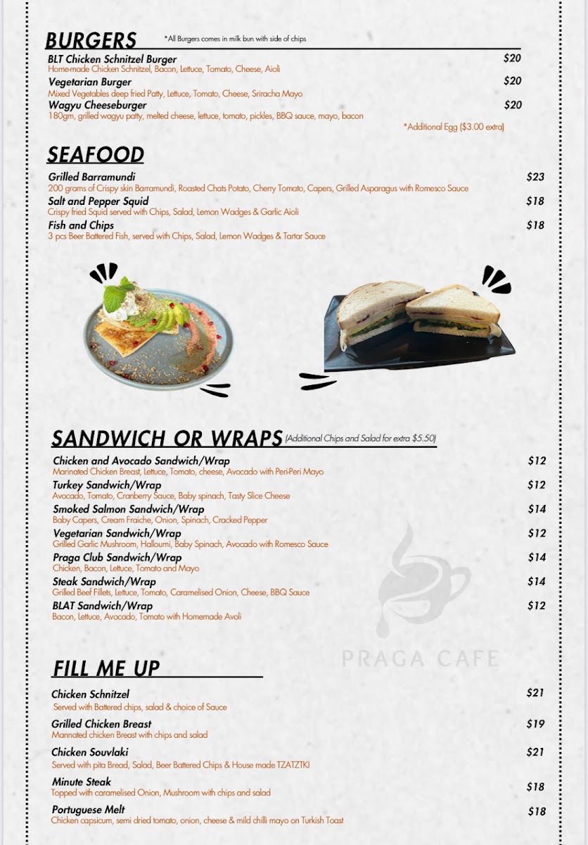 Praga Cafe Photo Menu 2
