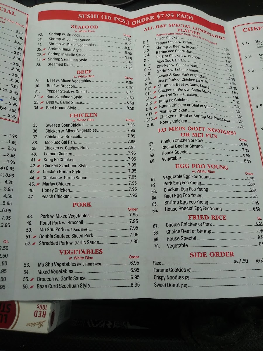 China Buffet & Grill Photo Menu 2