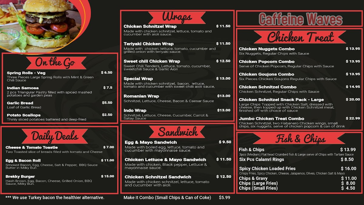 CAFFEINE WAVES Photo Menu 1