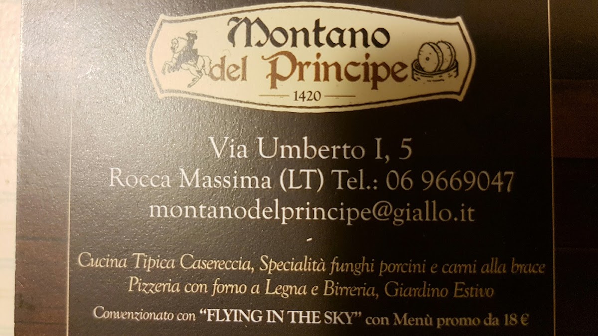 Montano del Principe Photo Menu 1