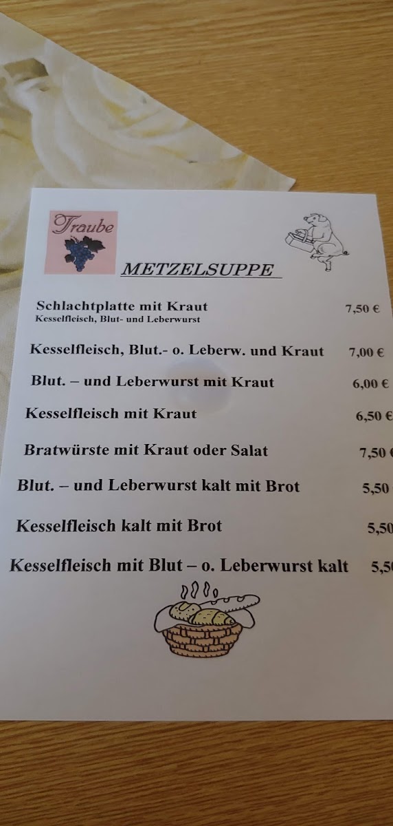 Zur Traube Inh. Rose und Alfons Brenner Photo Menu 2