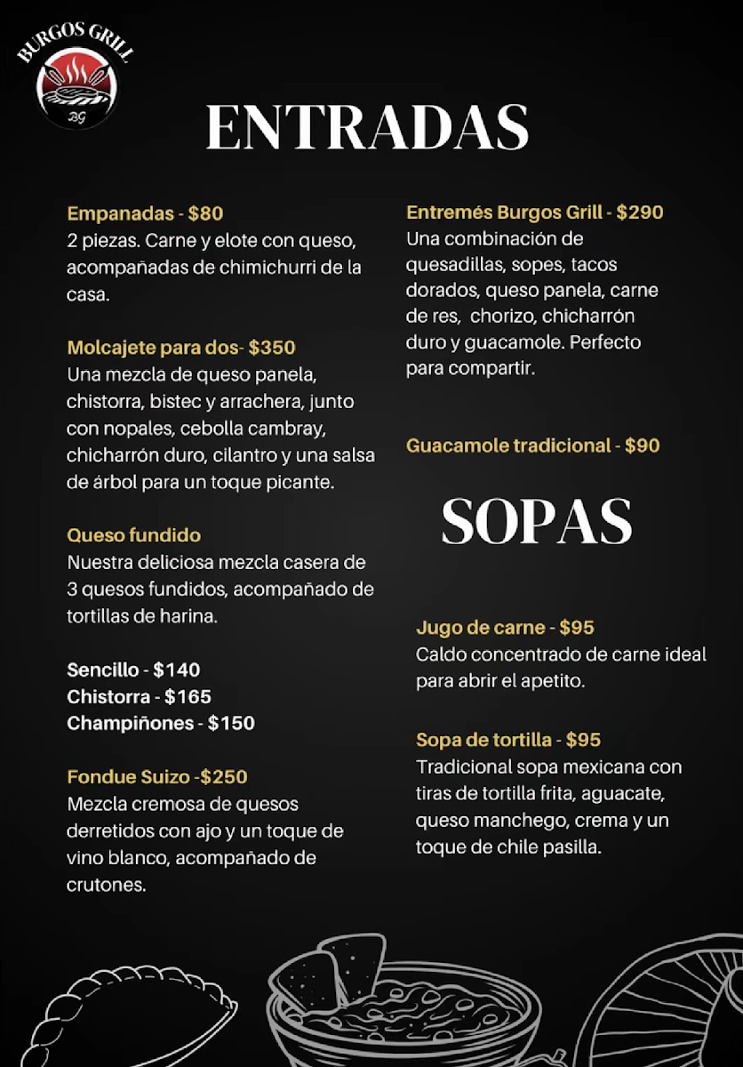 Burgos Grill Photo Menu 1