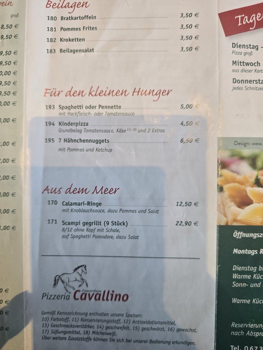 Pizzeria Cavallino (Reiterstübchen) Photo Menu 7