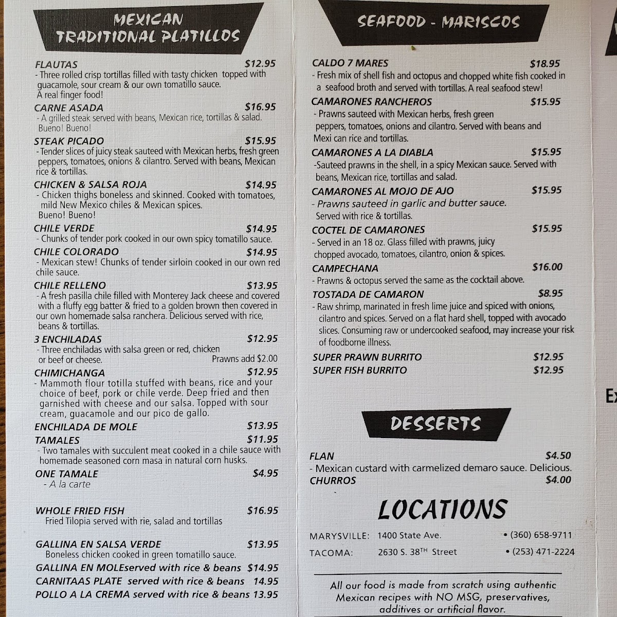 Tacos Guaymas Photo Menu 2