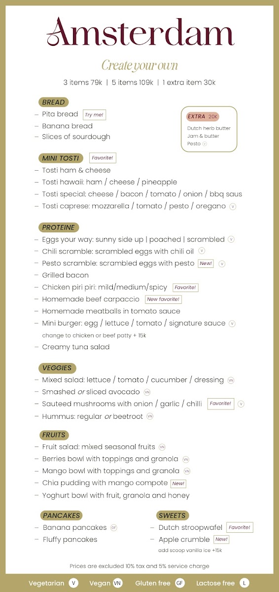 Amsterdam Restaurant Gili Trawangan Photo Menu 5