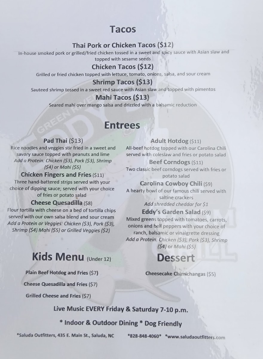 Green River Eddy's Tap Room & Grill Photo Menu 2