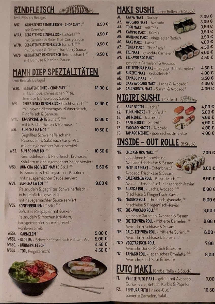 Mahn Diep Asia Bistro Photo Menu 2