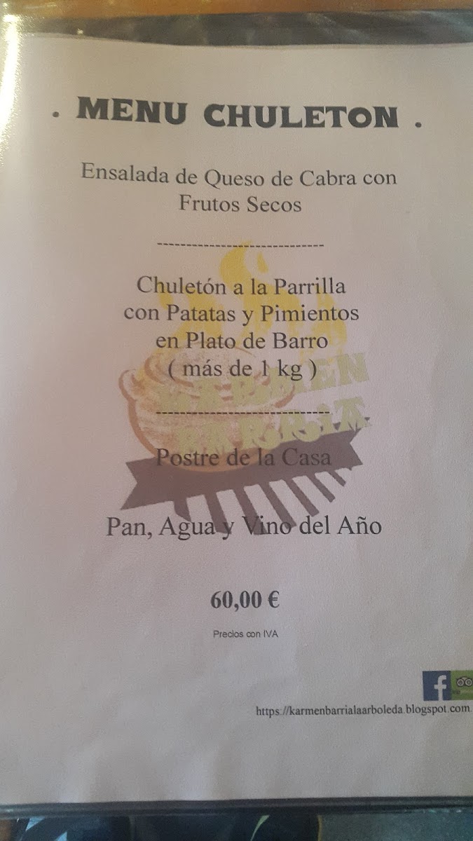 RESTAURANTE KARMEN BARRIA Photo Menu 4