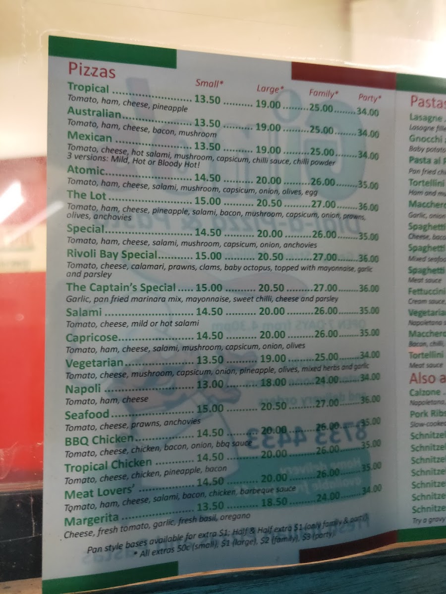 Gino's Pizza & Pasta - Millicent Photo Menu 7