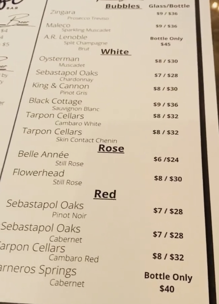 Drift Raw Bar Photo Menu 3