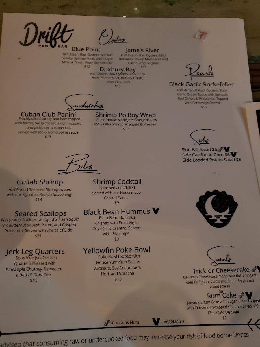 Drift Raw Bar Photo Menu 7