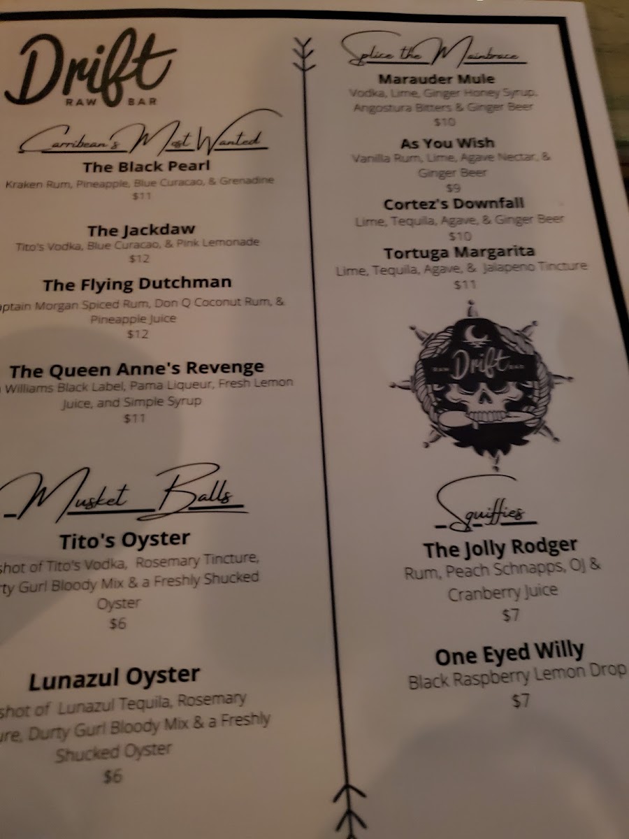 Drift Raw Bar Photo Menu 8