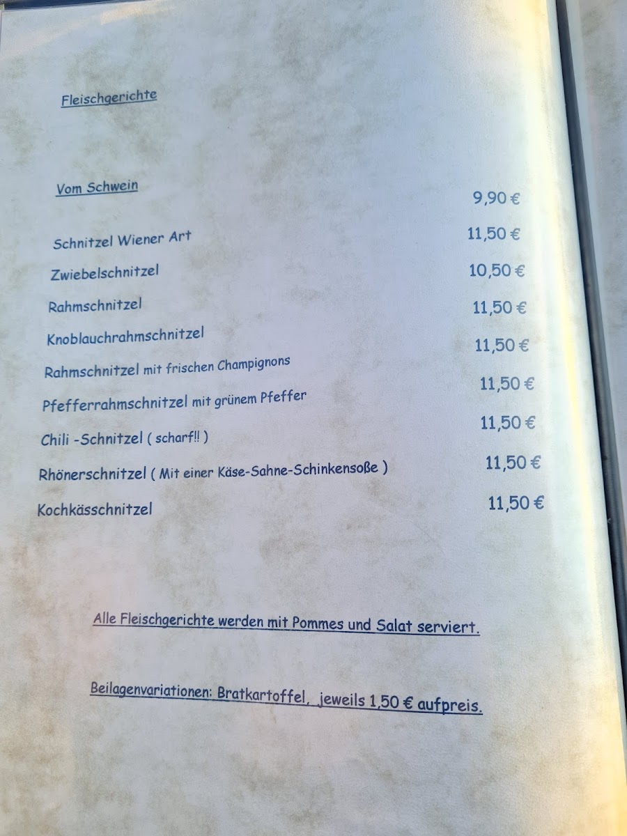 TC Blau-Rot Maintal Speisegaststätte Photo Menu 1