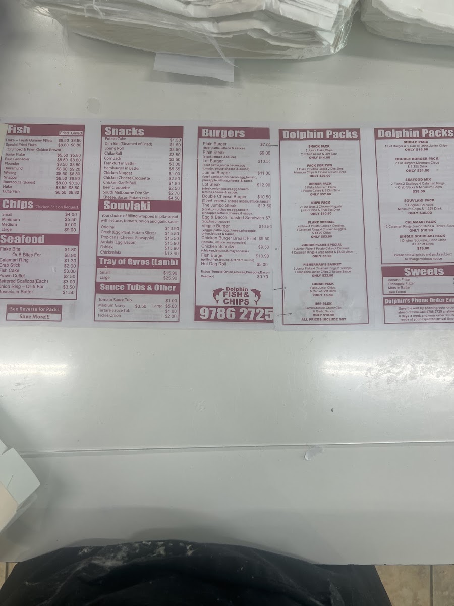 Dolphin Fish & Chips Photo Menu 1