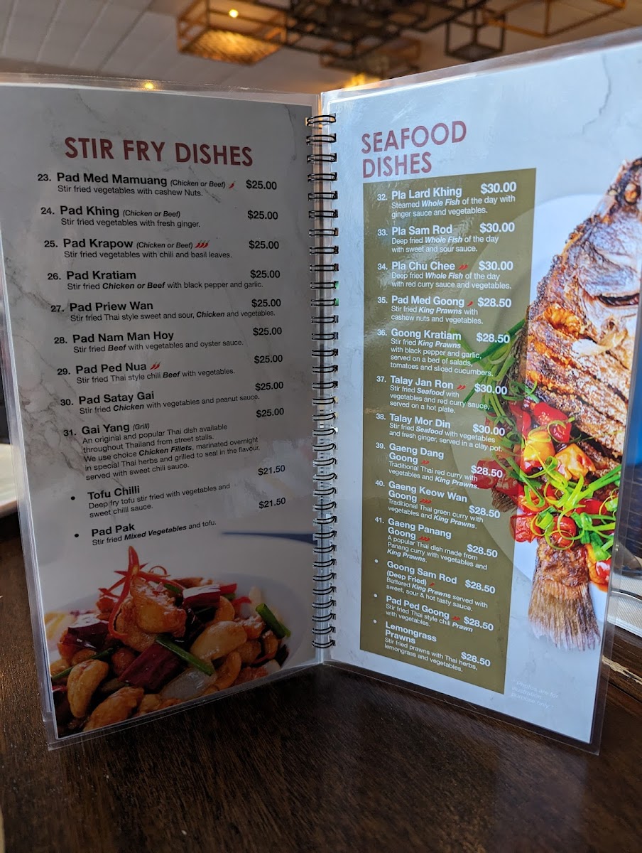 Warragul Thai Restaurant Photo Menu 3