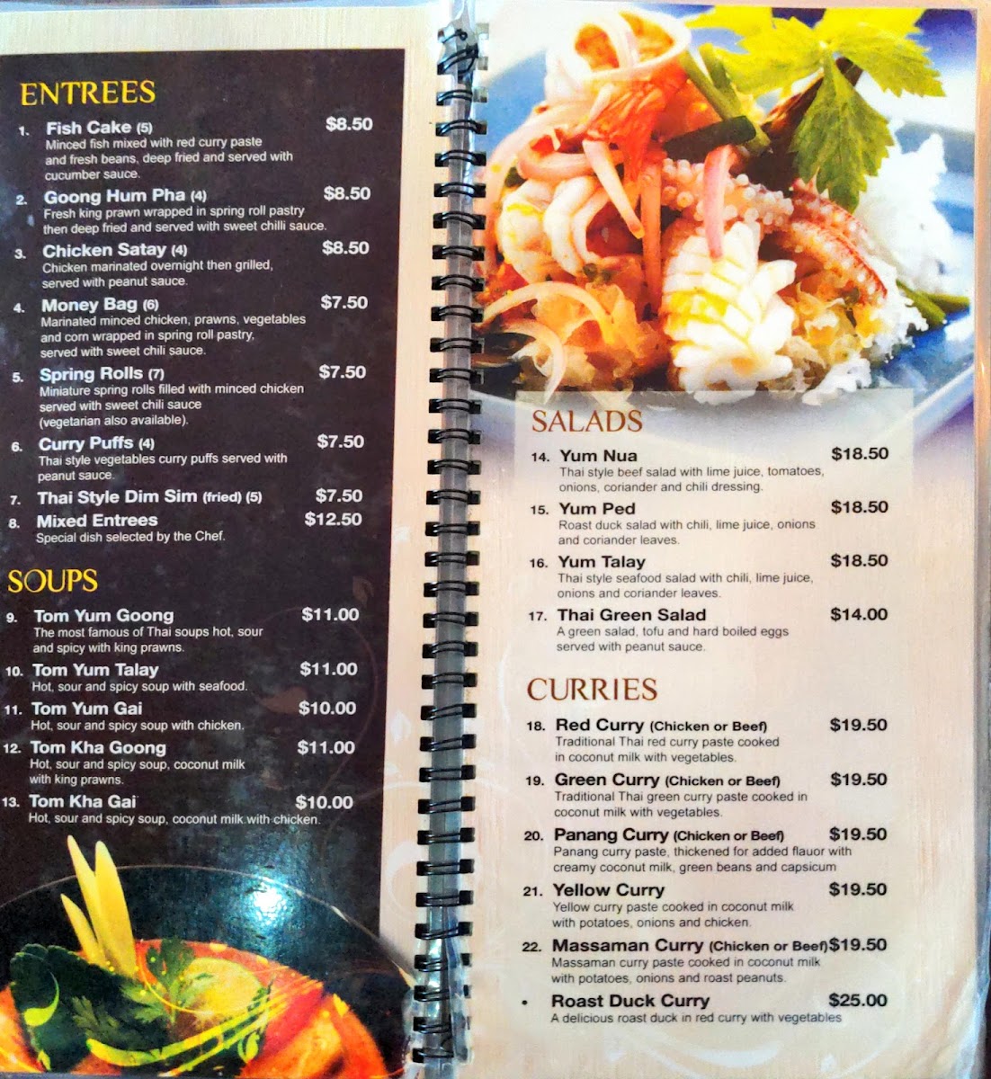 Warragul Thai Restaurant Photo Menu 6