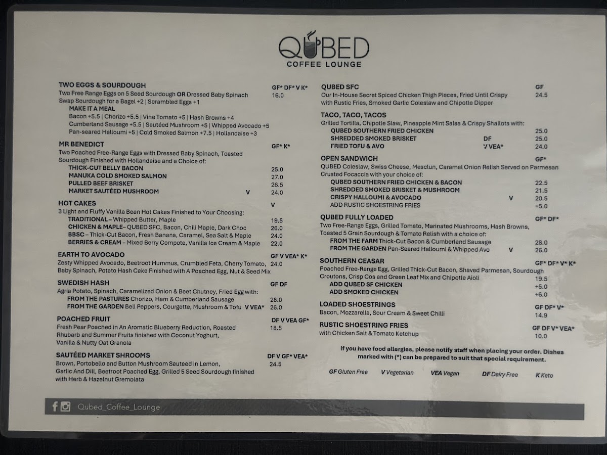 Qubed Coffee Lounge Photo Menu 4