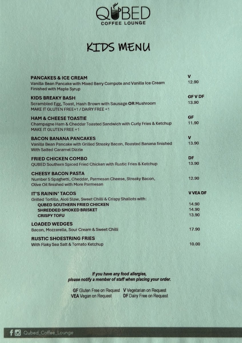 Qubed Coffee Lounge Photo Menu 6