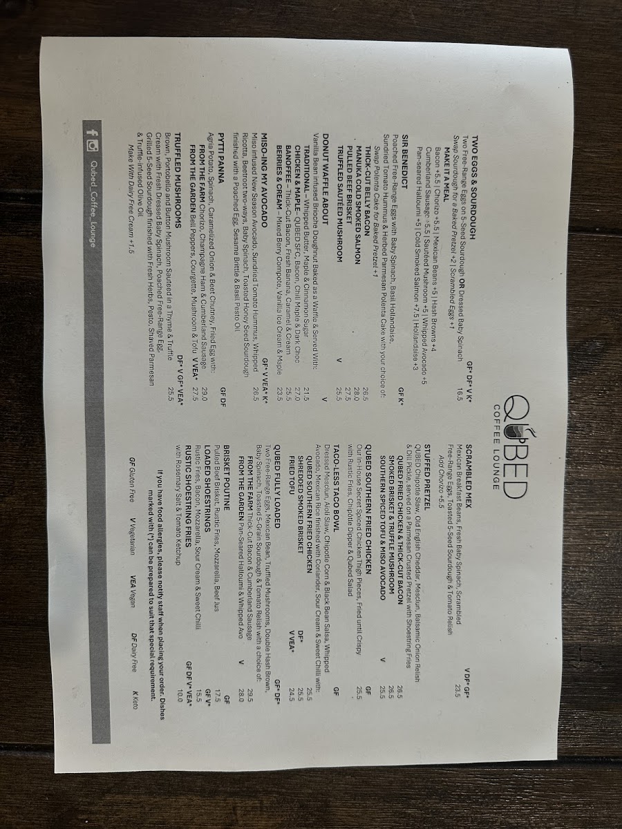 Qubed Coffee Lounge Photo Menu 7