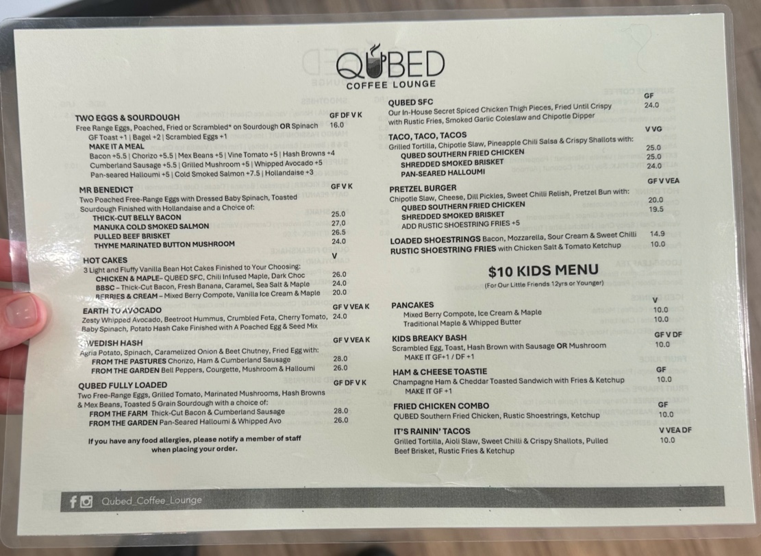 Qubed Coffee Lounge Photo Menu 8