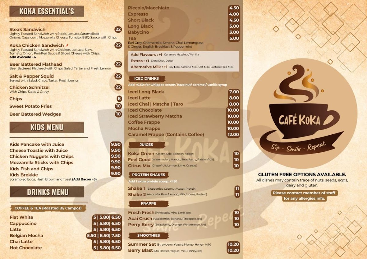 Cafe Koka Photo Menu 1
