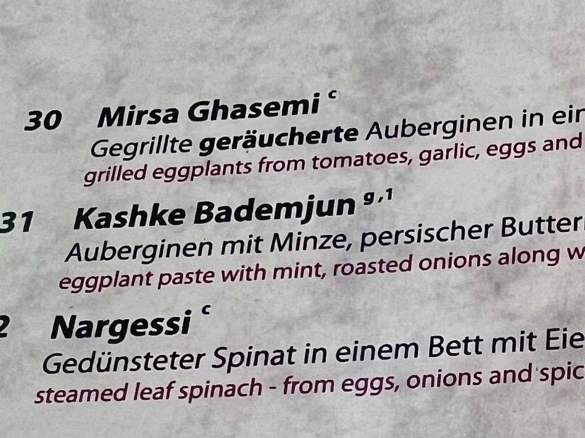 Teheran Restaurant Photo Menu 7