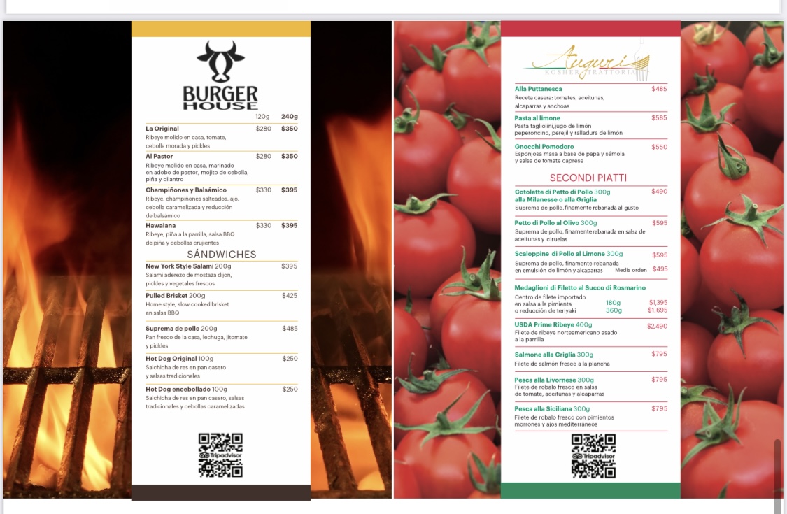 Auguri Kosher Trattoria KMD Photo Menu 2