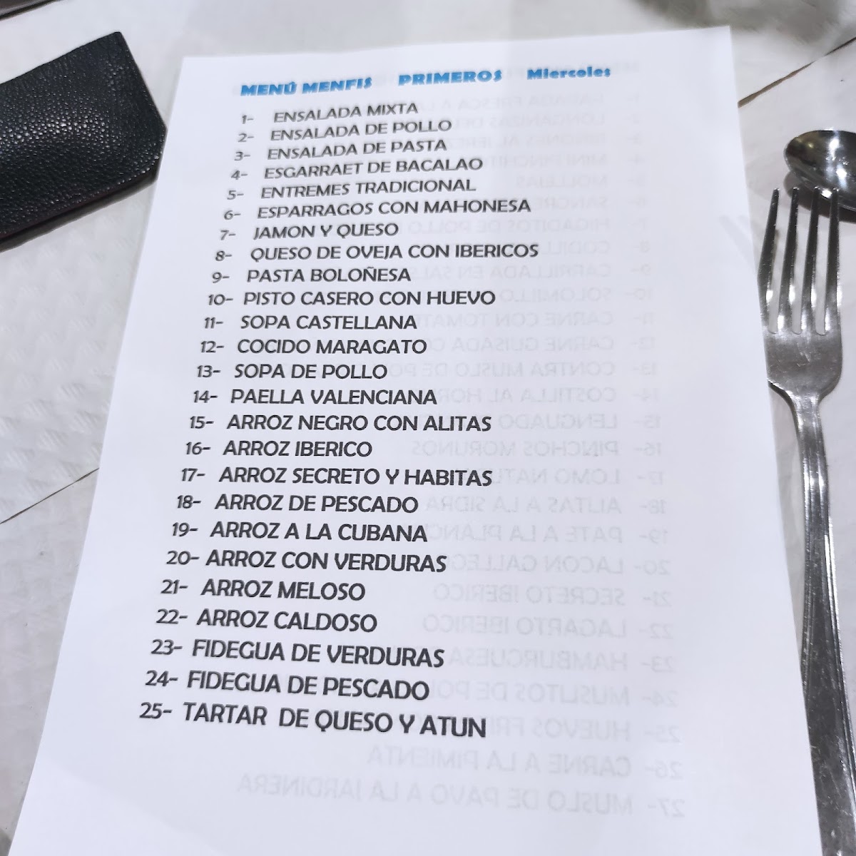 Restaurante Menfis Photo Menu 3