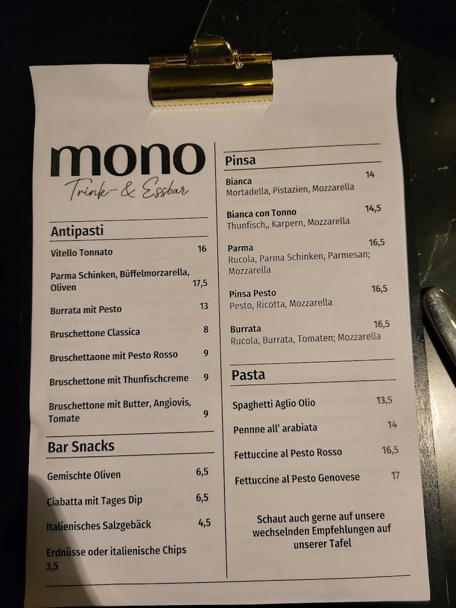 mono trink & essbar Photo Menu 4