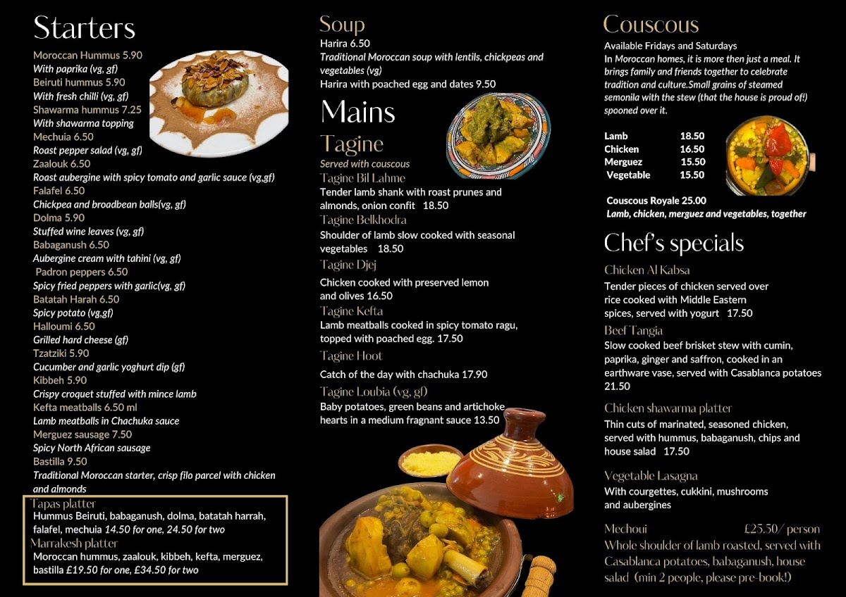 Casablanca Restaurant Photo Menu 1