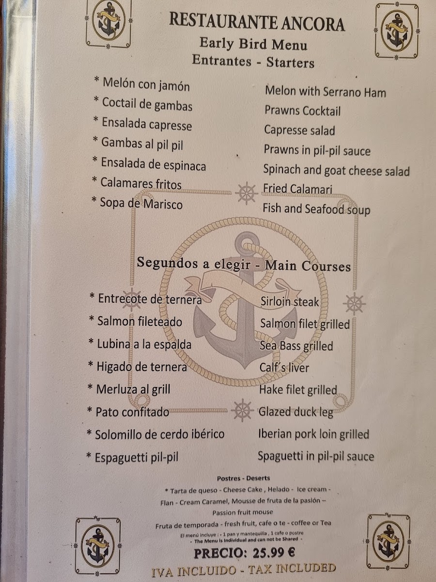 Restaurante Áncora Photo Menu 5