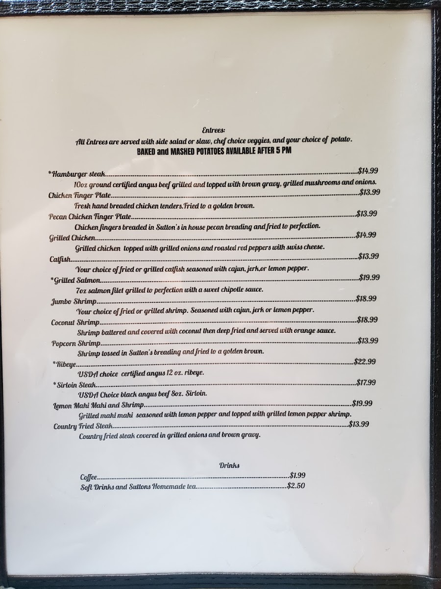 Sutton's American Grill Photo Menu 7