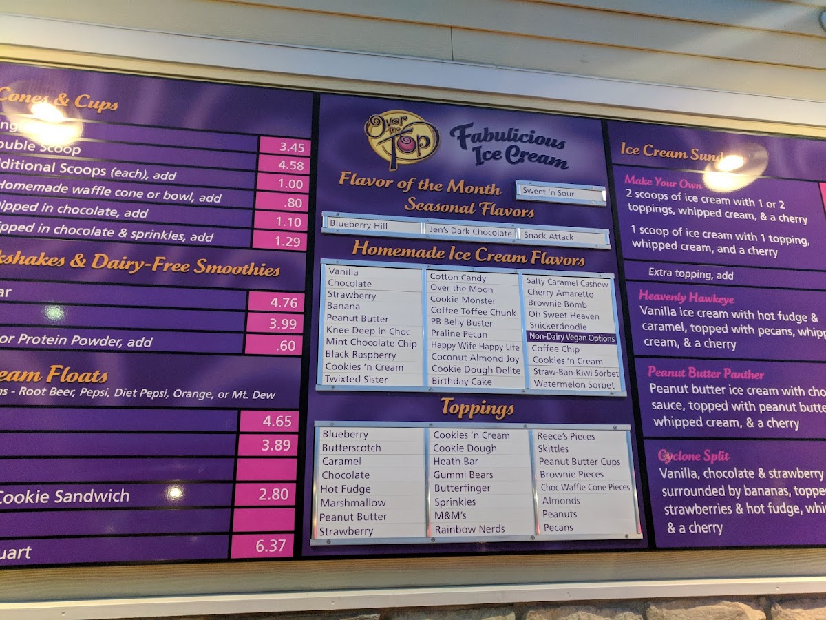 Over the Top Ice Cream Photo Menu 10