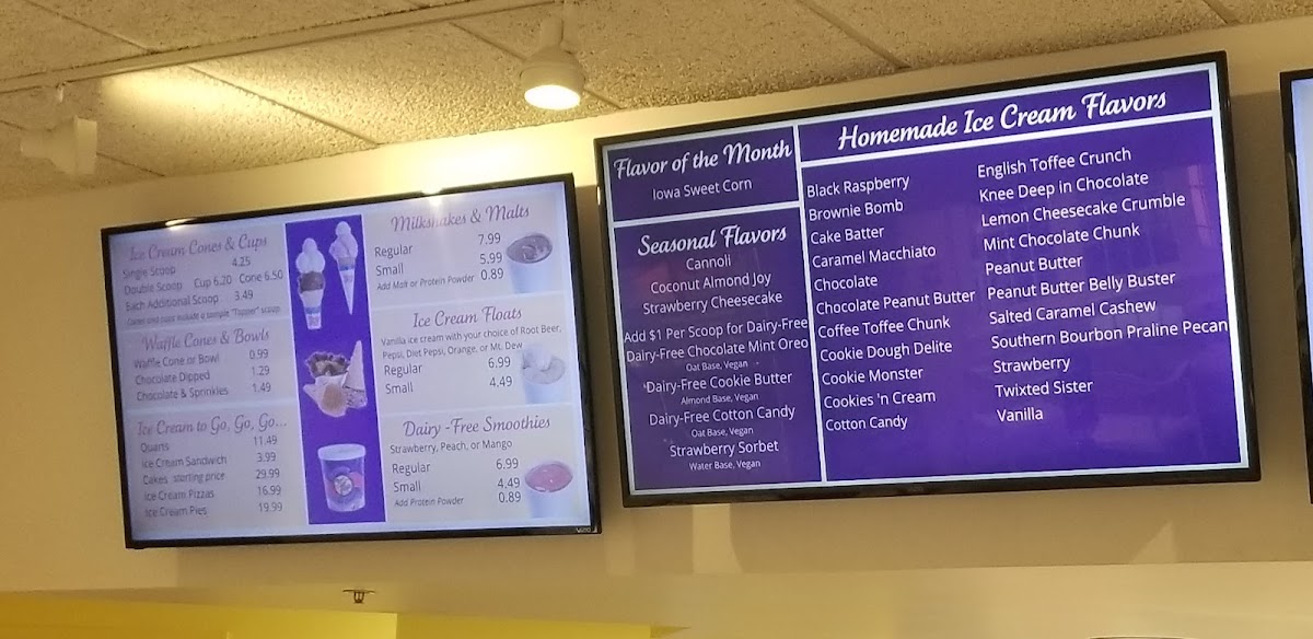 Over the Top Ice Cream Photo Menu 2
