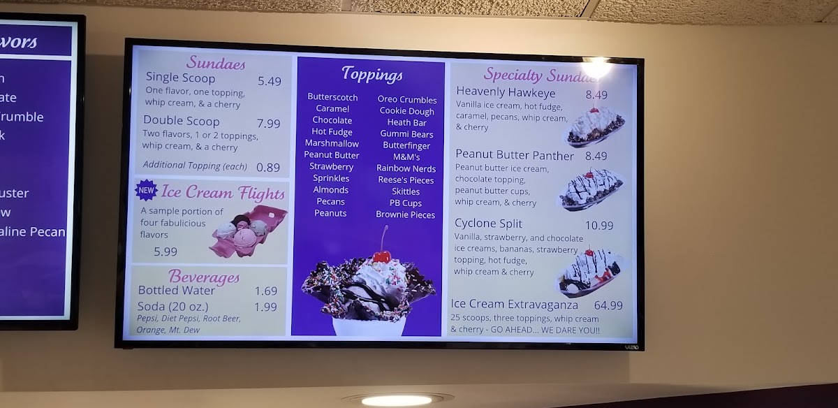 Over the Top Ice Cream Photo Menu 5