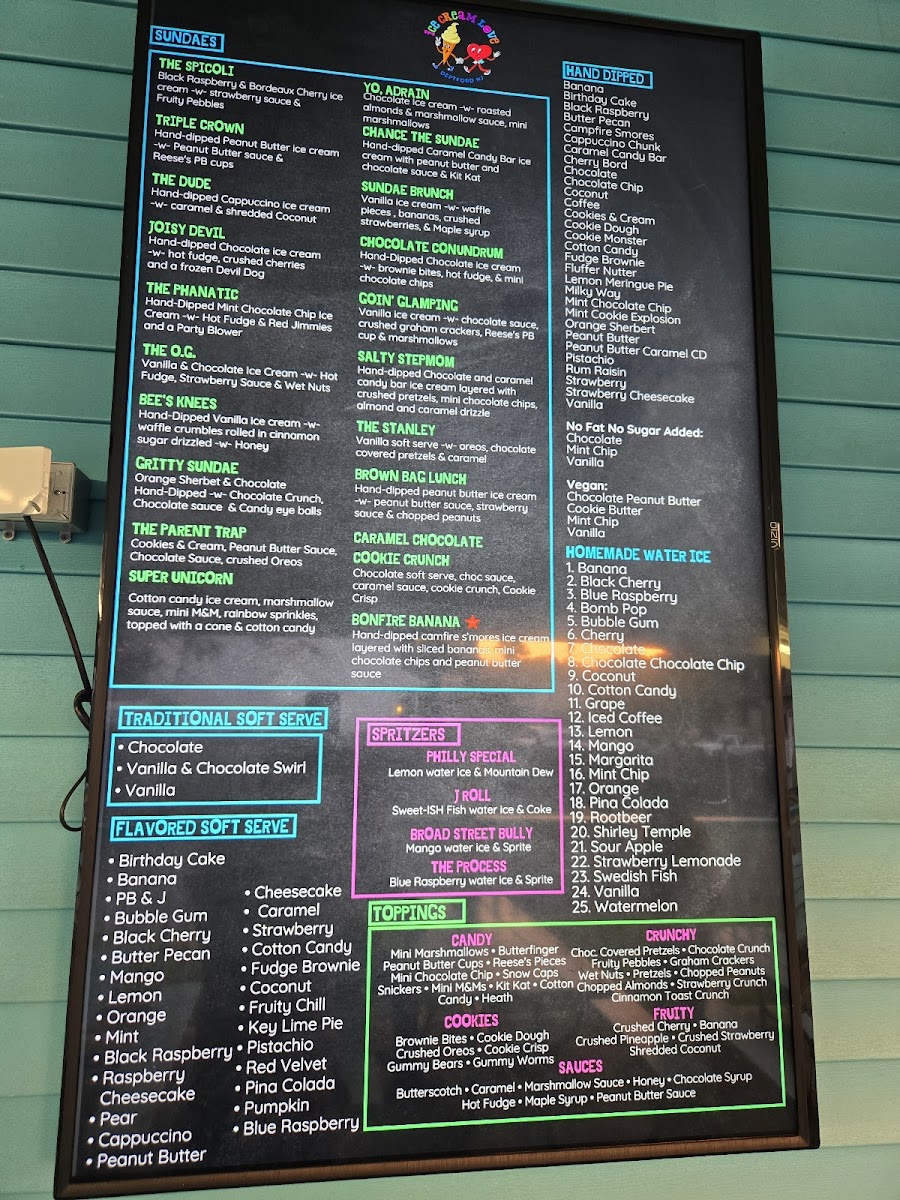 Ice Cream Love Photo Menu 3