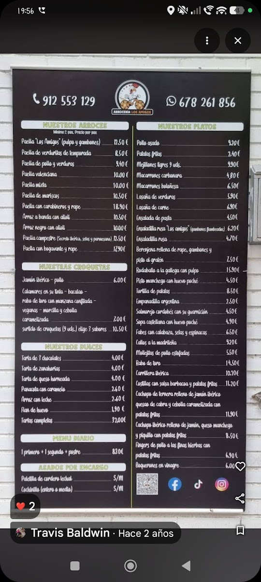 Arrocería Los Amigos Photo Menu 3