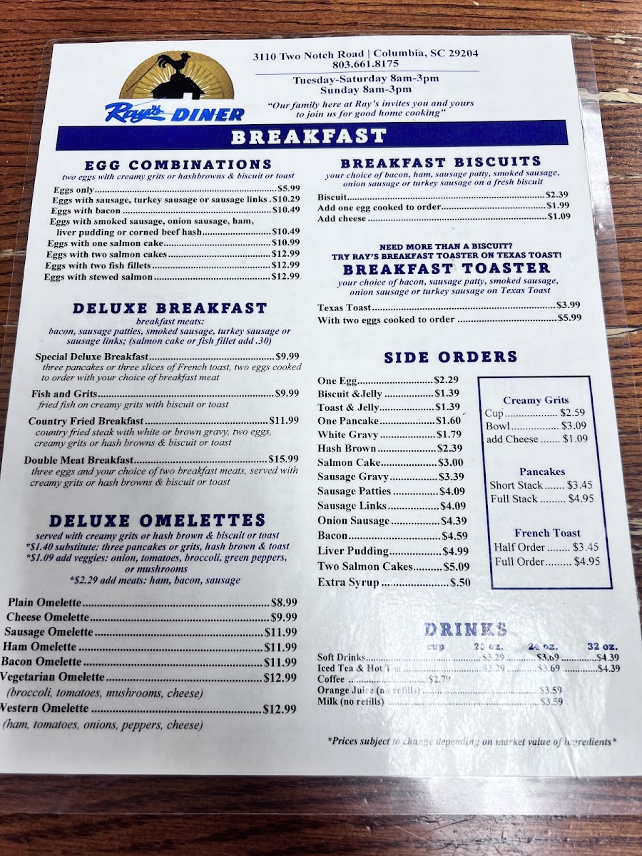 Ray's Diner Photo Menu 4