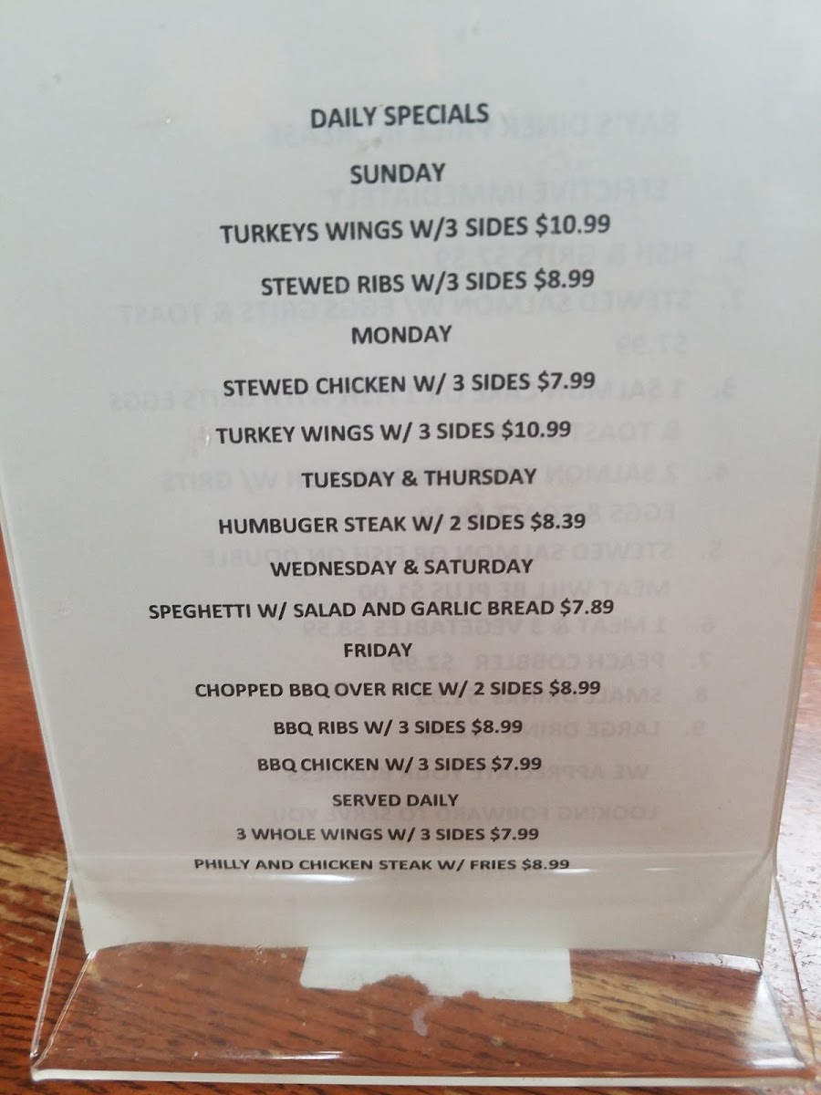 Ray's Diner Photo Menu 9