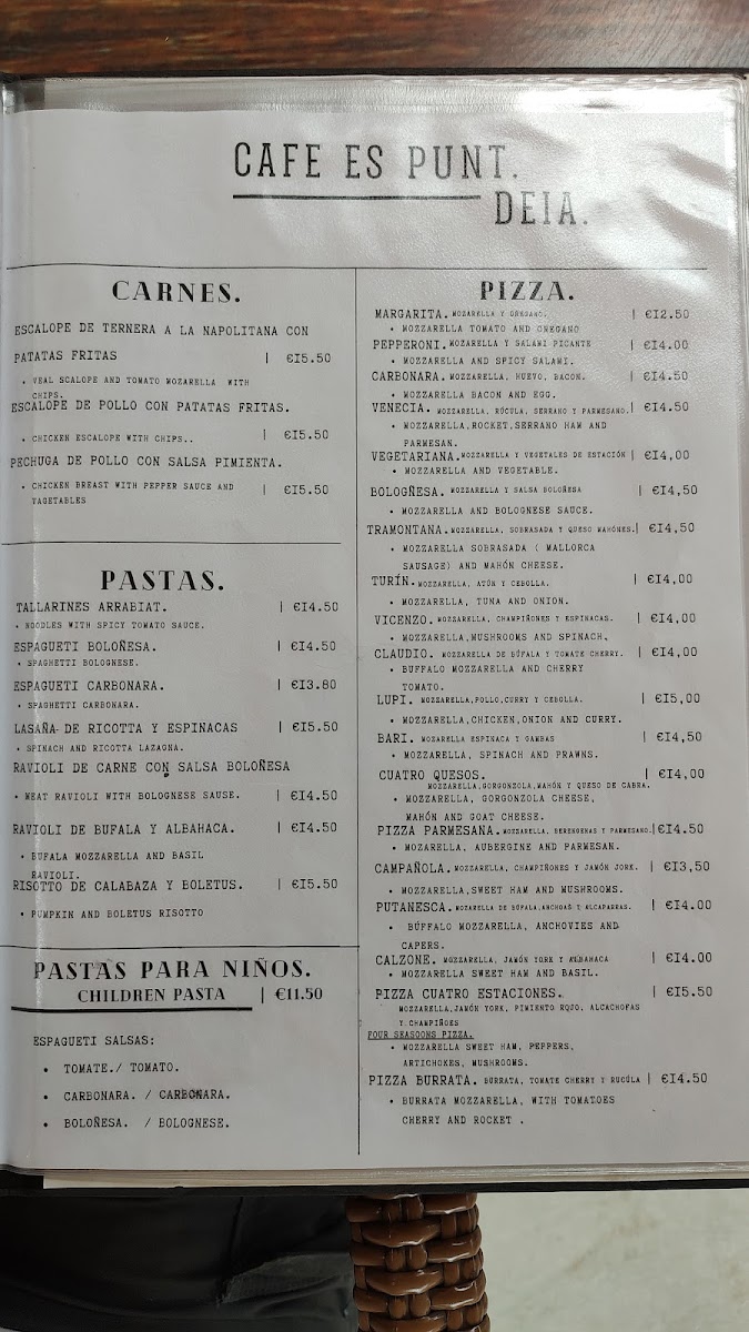 Café Es Punt Photo Menu 2